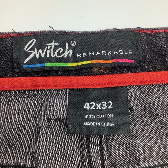 Switch Remarkable Mens Slim Straight Jeans Black Size 42 x 32 NWT - Picture 11 of 12